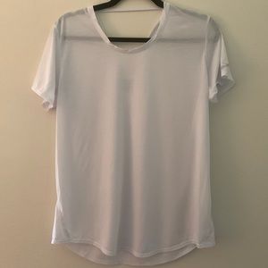 Brooks White Short Sleeve Shirt Size Large